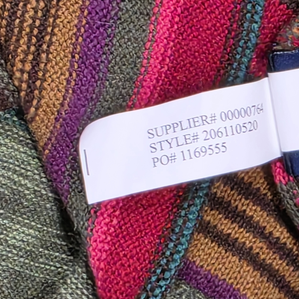Chaps Colorful Striped Linen/Cotton Knit Wrap-Front Sleeveless Sweater Size L - Picture 11 of 13